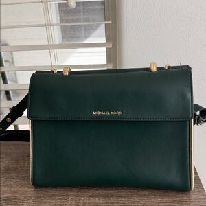 Michael Kors Dark Green Crossbody Bag